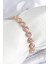 Pirinç Pembe Zirkon Taşlı Daire Baget Model Gold Renk VIP Seri Kadın Bileklik 3