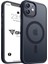 iPhone Için Kılıf Kamera Korumalı Magsafe Wireless Şarj Özellikli Mat Şeffaf Renkli Kılıf (Iphone 11 Siyah) 1