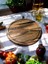 Woodart Ceviz Ağacı 34 cm Oluklu Yuvarlak Rustik Doğal Ahşap Kanallı Pizza Sunum Doğrama Kesme Tahtası 5