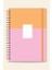 20X28 Spiralli Sert Kapak Lastikli Çizgili Not Defteri Pembe 5