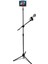 190CM Maksimum Uzunluk Mikrofon Standı Multi Fonksiyonel 2in1 Mikrofon ve Tablet Stand Katlanabilir Açısı Ayarlanabilir Zemin Üstü - Canlı Müzik Mikrofon Telefon Stand 103SP 1
