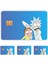 Aksesuar 4 Adet Rick And Morty Kart Kaplama Sticker Kart Etiketi 1