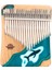 Hluru 21 Tuşları Kalimba Piyano Kayın Ahşap Başparmak Parmak Piyano Enstrüman Mavi Okyanus Balina Desen Çocuklar Için Yetişkinler Yeni Başlayanlar Için Tuning Çekiç ile Songbook 1