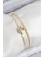 Pirinç Zirkon Taşlı Kuğu Model Gold Renk Kadın Bileklik - TJ-BB7889 1