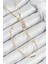 Pirinç Zirkon Taşlı Ezme Zincirli Model Gold Renk Y Kolye - TJ-BKO10465 1