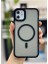 Aksesuar Iphone 11 (12 Görünümlü) ile Uyumlu Mat Siyah Magsafe Özellikli Darbe Önleyici Şeffaf Silikon Kılıf 3