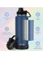 Pipetli ve 2 Kapaklı 40OZ Seyahat Kupası, 1180ML Paslanmaz Çelik Içecek Şişesi Spor Bpa Içermeyen Sızdırmaz Yalıtımlı Şişe, Seyahat Kahve Fincanı Su Şişesi Bisiklet Şişesi, Lacivert 3