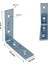 10 Ad. L Demir Gönye Köşebent 16X55X55MM - Mobilya Dolap Eşya Duvara Sabitleme Aparatı - Raf Masa Çekmece Sandalye Kitaplık Gardırop Köşe Sabitleme Birleştirme Bağlantı Demiri 2