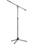 21070 Mikrofon Tripodu Siyah Çelik, Solostatif, Döner Kol, Kalay Döküm Soket - 90-160 cm - 3/8" Dişli Bağlantı 1