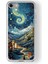 iPhone Se 2020 ve 2022 ile Uyumlu The Starry Night Tasarım Baskılı Şeffaf Kılıf 1