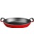 Metal Oval Kuplu Döküm Tava 27X20, Kırmızı 1