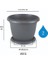 V513 Villa Saksı Set No: 13 76 Litre, 64 Cm, Antrasit 2