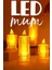 Adet LED Mum Simli Tipi Pil Dahil Dumansız Alev Ledli Yapay Dekoratif Mum Işığı PT421-23 1
