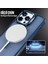 iPhone Için Kılıf Kamera Korumalı Magsafe Wireless Şarj Özellikli Lens Hediyeli Mat Şeffaf Renkli Standlı Kılıf (Lacivert, iPhone 13 Pro) 5