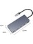 7 Portlu USB 3.0 100W HDMI Tf/sd Kart Okuyucu Çoklayıcı Hub Gri 3