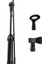 Mikrofon Tripod Stand Boom Zemin Modeli Ayarlanabilir Yükseklik Hafif Ağırlık Ağır Hizmet Kablolu Kablosuz Mikrofon Için Katlanabilir Canlı Ses Mic Klip Tutucularla Sahne Performansı Siyah 3
