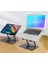 ZR-110 B Alüminyum 360 Derece Dönen Tabanlı Katlanabilir Taşınabilir Laptop Standı (Koyu Gri) 2
