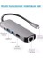 5in1 Type-C (Usb-C) HDMI Hub ve RJ45 Lan (Ethernet) Adaptörü: 4K (1080P) Hdmı, 2 x USB 3.0 ve Type-C USB Port Çoklayıcı Çevirici 4