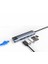 6 Port USB Hub 3.0 Type C Giriş Ethernet/hdmı Dönüştürücü Çoklayıcı Çoğaltıcı (Gri) 2
