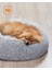 Kabarık Köpek Yatağı, Kedi Yatağı, Çörek Yastığı, Yıkanabilir, Çıkarılabilir Orta Dolgulu, Uzun Peluş, 60 cm Çap, Ombre Gri PGW038G01 3