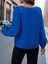 Kadın Uzun Kollu Damla Detaylı Ithal Krep Bluz 3