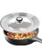 Tavalar Için Evrensel Kapak, 24 cm – 30 cm Tencereler Için Cam Kapak, Paslanmaz Çelik Kenarlı ve Buhar Delikli, Evrensel Kapak, Tava, Wok, Buharlı Pişirici Için, Gümüş 1