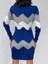 Mdb Kadın Uzun Kollu Zigzag Desen Triko Elbise 3
