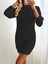 Kadın Uzun Kollu Yuvarlak Yaka Mini Triko Elbise 3