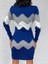 Kadın Uzun Kollu Zigzag Desen Triko Elbise 3
