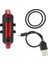 Işığı LED Stop Arka Ikaz Işık Lamba USB Şarjlı 4 Mod 5