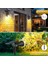 Gün Işığı18 LED Spot Güneş Enerjili Bahçe Aydınlatma Lambası, Fotoselli, Spike Aplik, 18W Su Geçirmez Dış Mekan Solar Lamba, Ağaç, Veranda, Havuz, Duvar ve Zemin Montajına Uygundur 42 cm 2