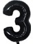 Balon Siyah 3 Rakamı 34 Inç 80 cm 1