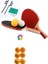 Tenis Seti Pinpon Seti 2 Raket 3 Top File Takma Aparatları+ 6 Adet Pinpon Maç Topu 1