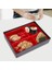 Bölmeli Beslenme Kutusu, Bento Box 5 Izgaralı Yiyecek Kabı, Bento Saklama Kutusu, Taşınabilir Ahşap Kutu, Japon Tarzı, Okul Ofisinde Piknik Için 4