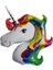 Boynuzlu At Unicorn Folyo Balon Koyu Renk 87X117 cm 1