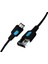 Coral Micro USB Hızlı Şarj Kablosu (Siyah + Mavi/siyah Uç) (120 Cm) 1