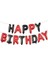 Birthday Folyo Balon (Kırmızı Siyah Düz Yazı) 1