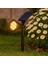Solar LED Bahçe Armatürü Amber Işık – Güneş Enerjili Kazıklı &amp; Duvar Montajlı Çim Aydınlatma Lambası – 7 Led, IP65, 90 Lümen, 140X270X95 mm 1