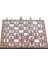 Orta Boy Metal Roma Satranç Takımı Antik ve Sedef Desenli Mdf Ahşap Satranç Tahtası (37X37 Cm.) 1