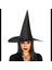 Yetişkin Boy Siyah Cadı Şapkası ve Uzun Siyah Cadı Peruğu 1