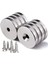 2 Adet 25x10/5x5,5 Mm Neodyum Mıknatıs Havşa Delikli Magnet Vida Atılabilir N35 Nikel Paslanmaz 3
