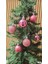 Yılbaşı Ağacı Süsü 4 cm Cici Pembe Rose Küre Top Süs Parlak Küre Süs 1