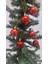 Yılbaşı Ağacı Süsü 4 cm Cici Kırmızı Küre Top Süs Parlak Yılbaşı Süsleri Kırmızı Küre Süsü 2
