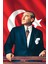 10 Adet Atatürk Baskılı Türk Bayrağı 70x105 - Raşel Kumaş, Atatürk Posteri 1