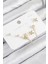 Pirinç Zirkon Taşlı Kelebek Model Gold Renk 925 Ayar Gümüş Çivi Kadın Küpe Set - TJ-BKP11160 1