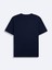 Kısa Kollu Sıgn Baskılı Sıfır Yaka Lacivert T-Shırt 2
