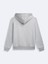 Uzun Kollu Kapüşonlu Fermuarlı Gri Sweatshırt 2