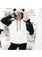 Kadın Panda Üç Iplik Kumaş Kapüşonlu Polar Sweat 65 cm 3