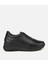 01AYH314480A100 KADIN Deri Siyah Lastik Detaylı Dolgu Topuklu Günlük Loafer 1