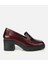 01AYH314470A780 KADIN Rugan Deri Bordo Topuklu Klasik Loafer 1